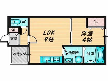 D porta eos【1階】の間取り