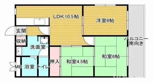 メルシー茨木鮎川【2階】の間取り