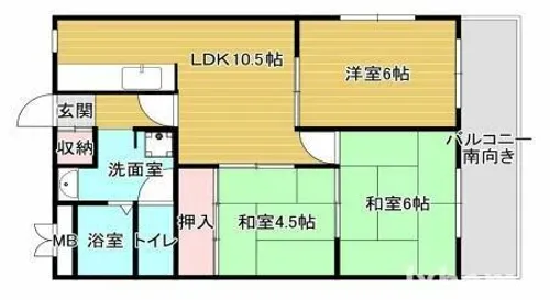 メルシー茨木鮎川【2階】の間取り