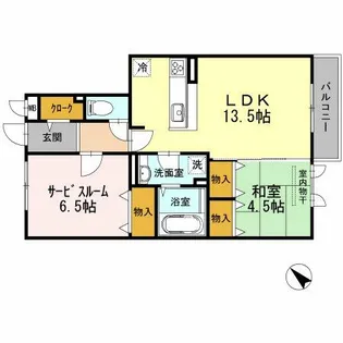 サンスクエア千里万博 A棟【3階】の間取り