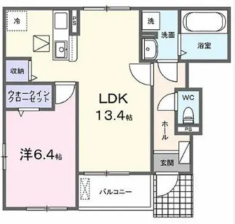 レフィナード 寿【1階】の間取り