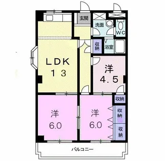 プラザエクシード【1階】の間取り