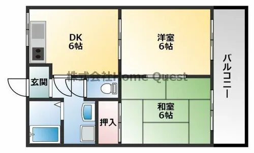 セブンコーポ志紀【3階】の間取り