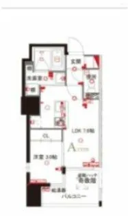 レジデンシャルヒルズリバープレイス【6階】の間取り