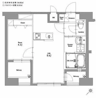 エンクレスト博多駅南CELES【2階】の間取り