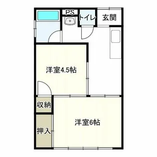 三葛アパート【1階】の間取り