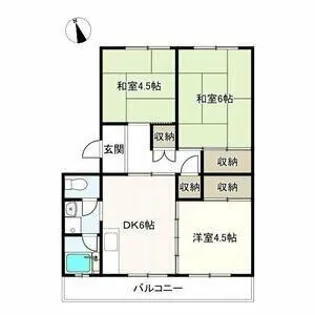 森岡ハイツなかむら【2階】の間取り