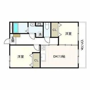 大栄マンション【302号室】の間取り