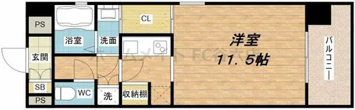 ラナップスクエア堺筋本町【3階】の間取り