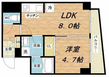 サンレムート新大阪EASTⅡ【4階】の間取り