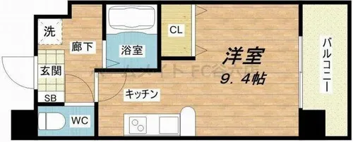 セゾンラトゥールMIYAKOJIMA【2階】の間取り