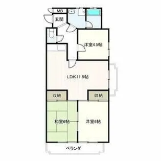 第2橋本マンション【3階】の間取り
