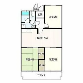 第2橋本マンション【5階】の間取り