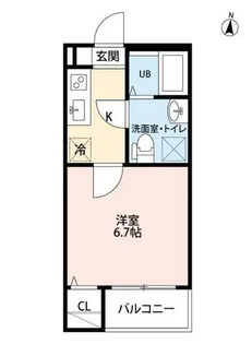 フィローネ高畑【202号室】の間取り