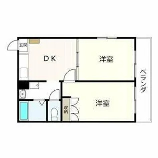 旭ヶ丘East【202号室】の間取り