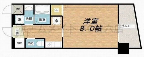 アドバンス大阪フェリシア【2階】の間取り