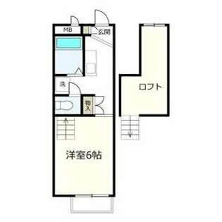 グリーンリバー【204号室】の間取り