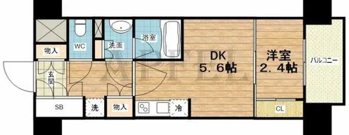 コンフォリア・リヴ南森町Q【12階】の間取り
