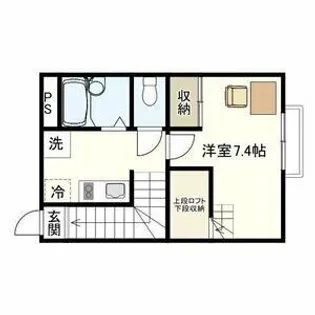 miraie松原【206号室】の間取り