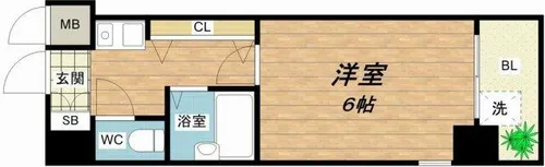 エステムコート大阪城南【5階】の間取り