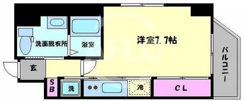 アクエルド新町【9階】の間取り