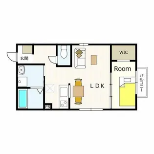 茜さす春のセラビィ【101号室】の間取り