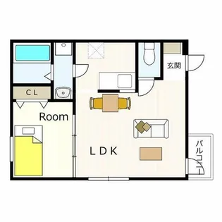 茜さす春のセラビィ【102号室】の間取り