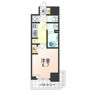 S-RESIDENCE堺湊駅前azure【9階】の間取り