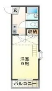 エミール天神B【206号室】の間取り