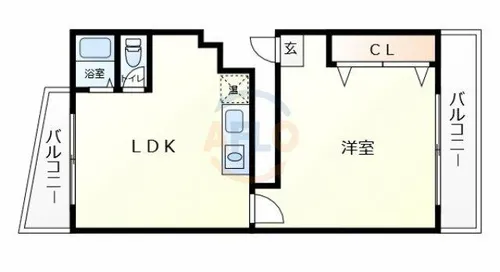 ワンウッドハイツ【5階】の間取り
