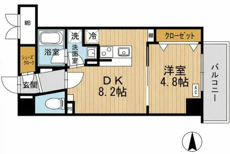 オープストフェルト【202号室】の間取り