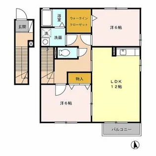 メルシー寿・幸 C・D D【2階】の間取り