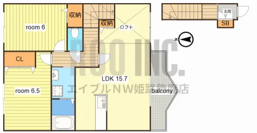 Maison Claire【1-202号室】の間取り