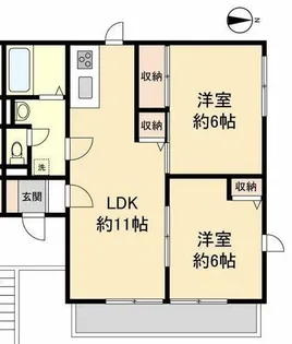 レトア白鳥【2階】の間取り