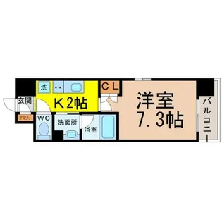 レーベスト平安【7階】の間取り