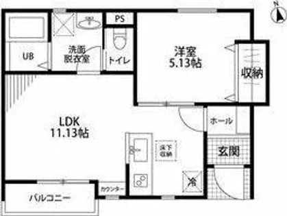 リーブルファイン丹羽【1階】の間取り