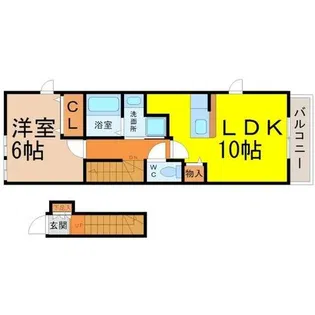 ウィステリア池下【2階】の間取り