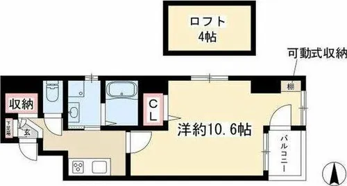 casa luca【4A号室】の間取り