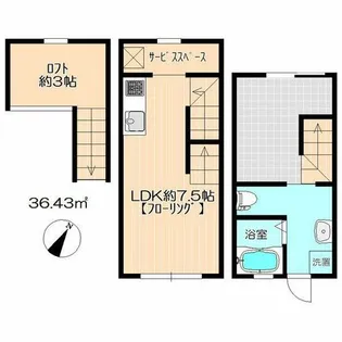 エルモスドームサイド【1階】の間取り