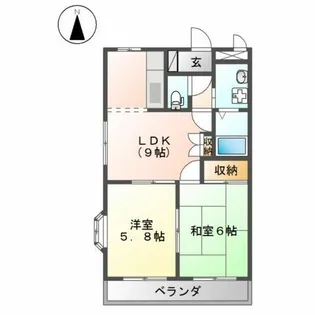 兵庫県姫路市大津区天神町1丁目【マンション】の間取り