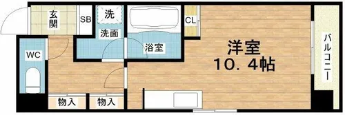 レジェンドール心斎橋EAST【13階】の間取り
