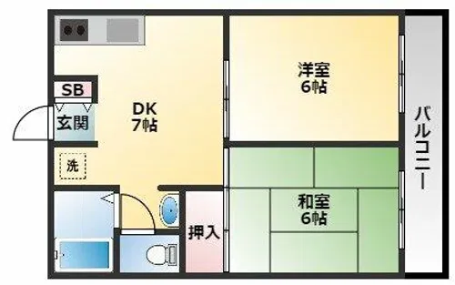 サマックスアバンサール【2階】の間取り
