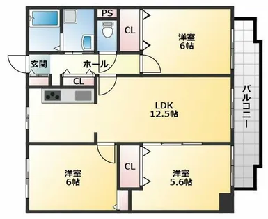 エオリアンハープ【4階】の間取り