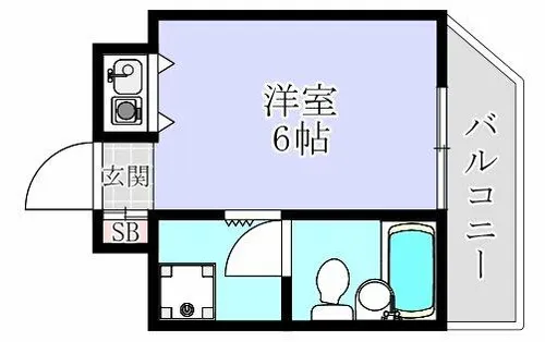 朝日プラザ夕陽ヶ丘Ⅲ【3階】の間取り