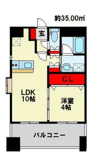 LEON下到津【7階】の間取り