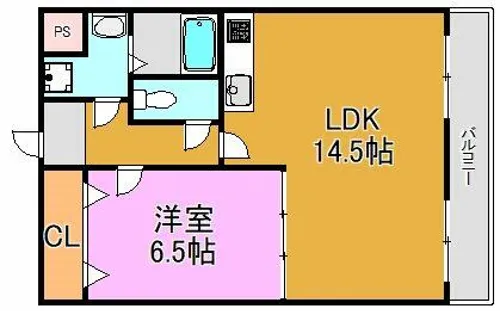 比枝コーポラス上町 Ⅱ【7階】の間取り