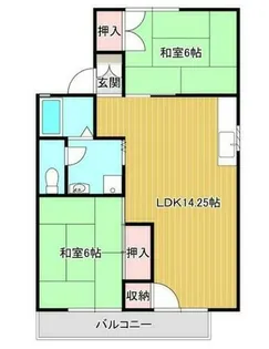 ハイツ・ラポールB【2階】の間取り