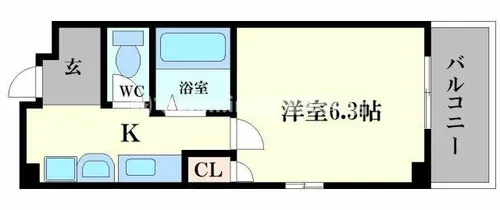 プレジール福島【4階】の間取り