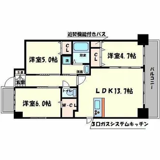 ソルグランデ【4階】の間取り