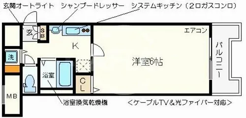 プレサンス難波EASTモダニティ【14階】の間取り